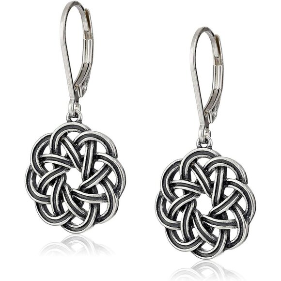 No Brand Jewelry - 💫 Women Silver Trendy Dangle Earrings Drop Leverback Celtic Knot Design Jewelry